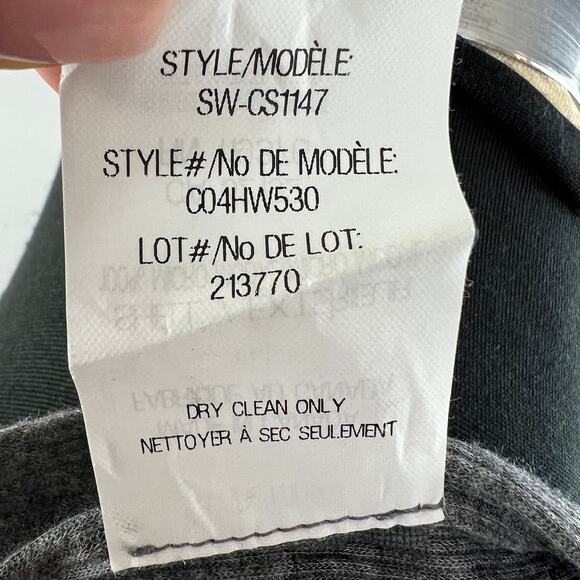 Helmut Lang Gray Cardigan Sweater Micro Modal Open Front Long Sleeve FLAW - Picture 10 of 11